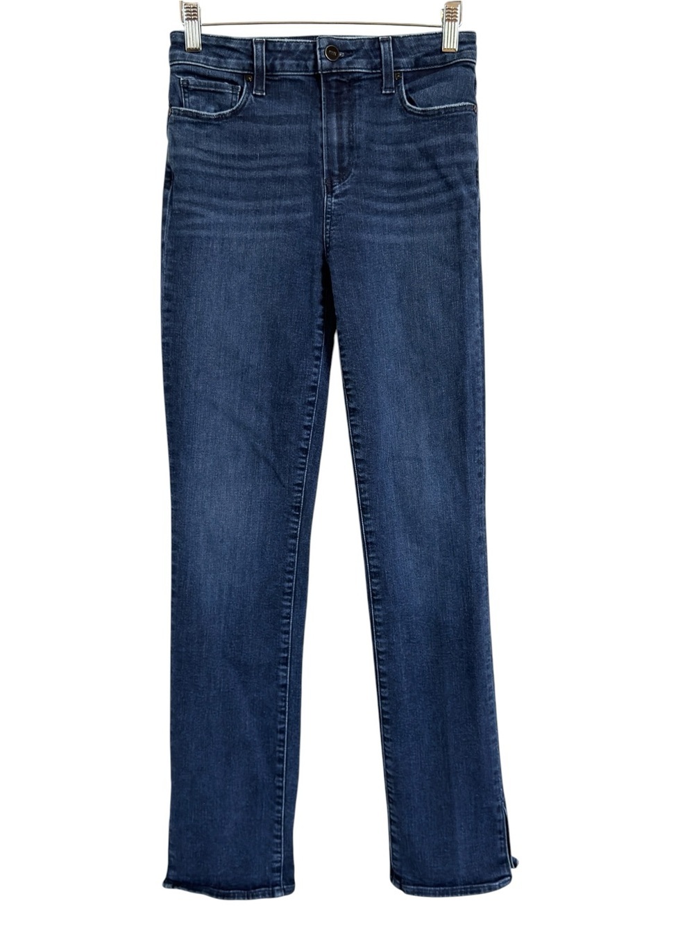 PAIGE Hoxton Straight Jeans Women’s Size 26 High Rise Side Slit at hem